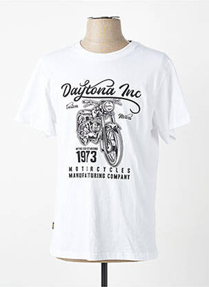 Tricou elasticitate mâneci scurte alb DAYTONA bărbat