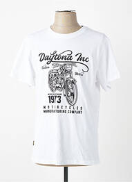 Tricou elasticitate mâneci scurte alb DAYTONA bărbat