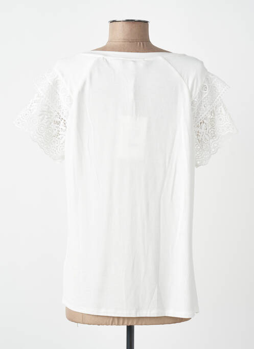 Tricou guler în v mâneci scurte alb KOCCA femme