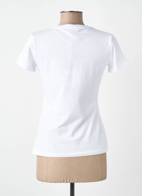 Tricou serigrafie cu strasuri mâneci scurte alb LIU JO femme