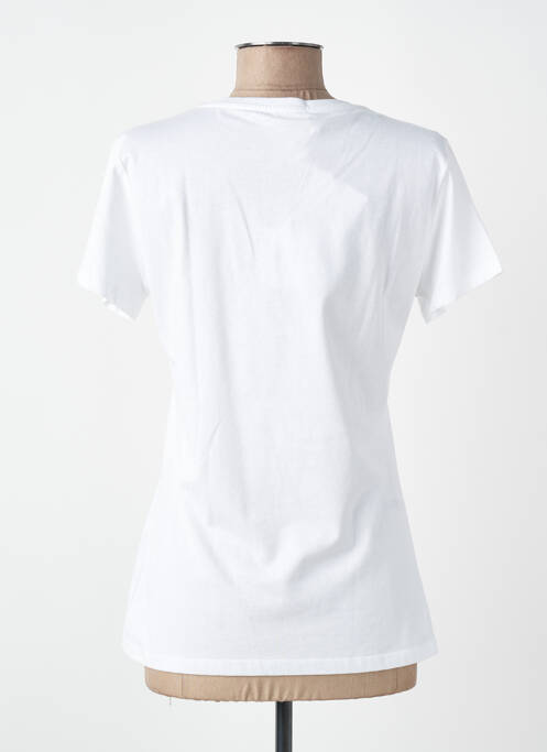 Tricou serigrafie cu strasuri mâneci scurte alb LIU JO femme