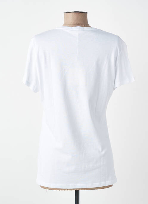 Tricou serigrafie cu strasuri mâneci scurte alb LIU JO femme