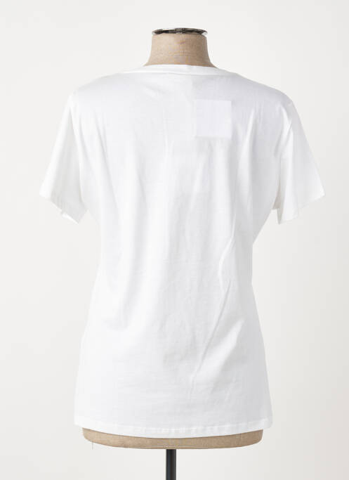Tricou serigrafie cu strasuri mâneci scurte alb LIU JO femme
