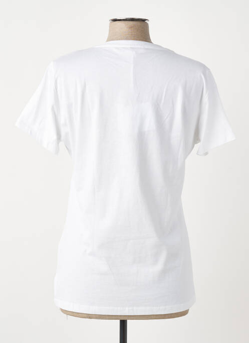 Tricou serigrafie cu strasuri mâneci scurte alb LIU JO femme