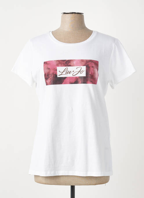 Tricou elasticitate mâneci scurte alb LIU JO femme