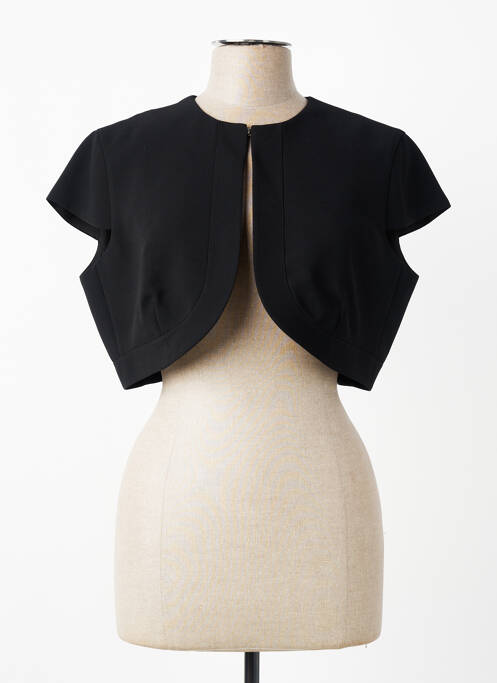 Bolero efect material satinat negru KOCCA femme