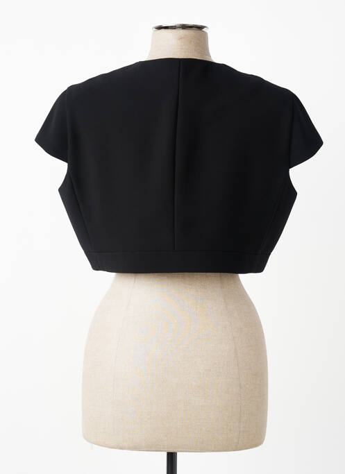 Bolero efect material satinat negru KOCCA femme