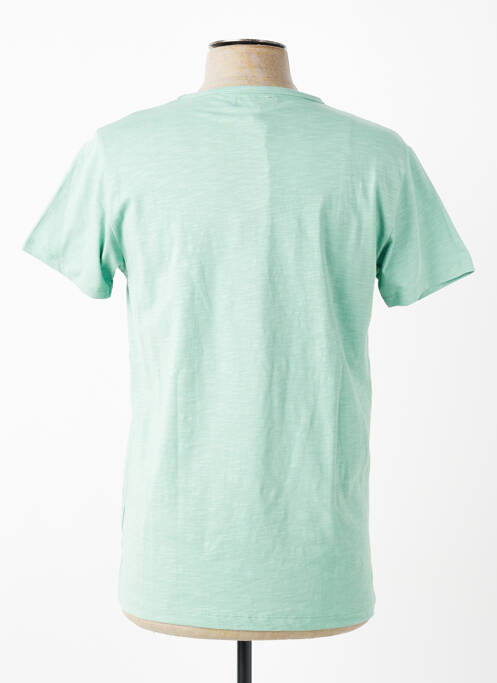 Tricou croială cambrată mâneci scurte verde MCS homme