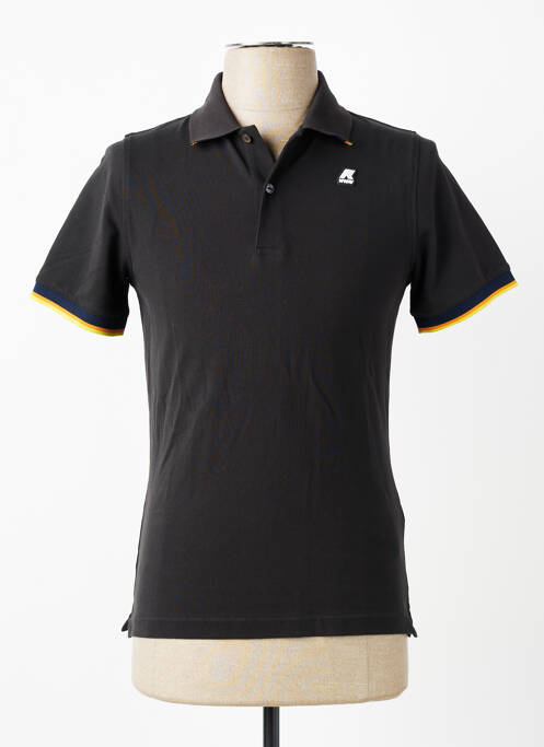 Polo elasticitate mâneci scurte negru K. WAY homme