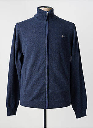 Vestă cu mâneci lungi țesătură melanj albastru GANT homme