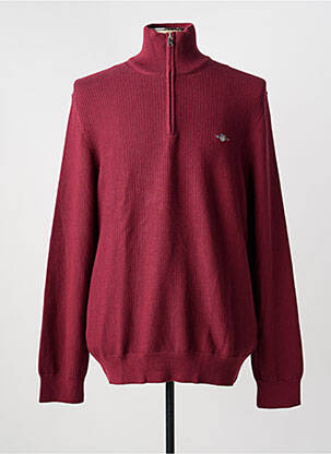 Pulover țesătură moale și aerisită mâneci lungi roșu GANT homme