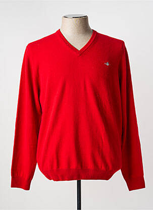 Pulover guler în v mâneci lungi roșu GANT homme