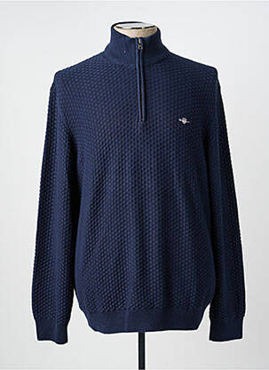 Pulover țesătură moale și aerisită mâneci lungi albastru GANT homme