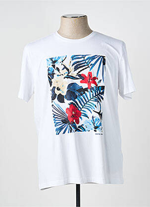 Tricou croială cambrată mâneci scurte alb PIERRE CARDIN homme