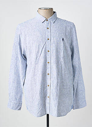 Cămașă cu mâneci lungi imprimeu dungi albastru MCS homme