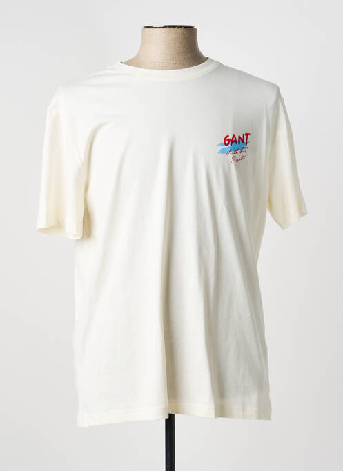 Tricou elasticitate mâneci scurte bej GANT homme