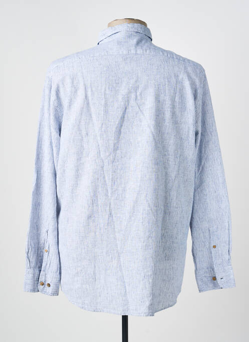 Cămașă cu mâneci lungi imprimeu dungi albastru MCS homme