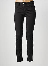 Pantalon slim țesătură poplin mărime normală negru LIU JO femme
