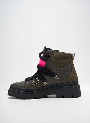 Botine/ghete material neted toc de 4 la 6 cm verde MELINE femeie