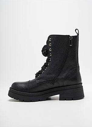 Botine/ghete material neted toc de 4 la 6 cm negru MELINE femeie