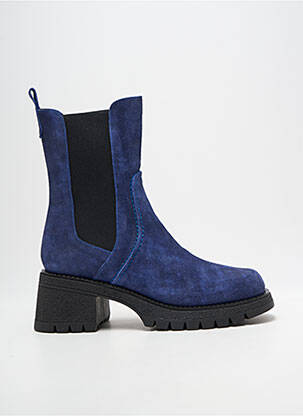 Botine/ghete toc mic toc de 7 la 9 cm albastru CASTA femeie
