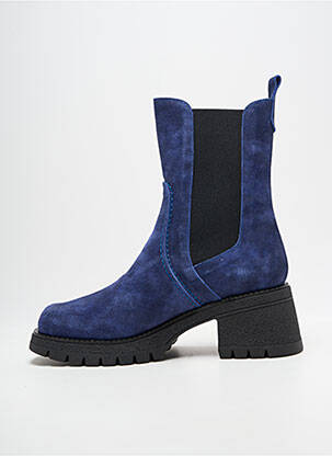 Botine/ghete toc mic toc de 7 la 9 cm albastru CASTA femeie