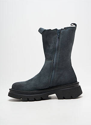 Botine/ghete țesătură satinată toc de 4 la 6 cm gri REGARD femeie