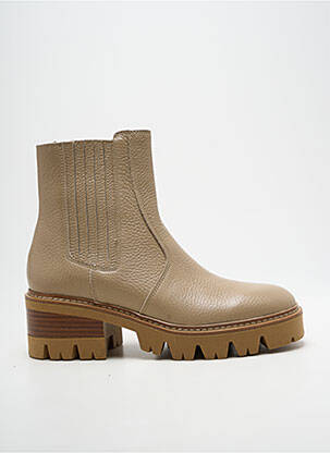 Botine/ghete toc mic toc de 4 la 6 cm bej MINKA DESIGN femeie