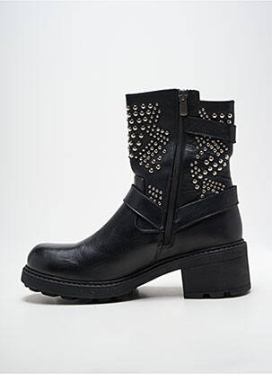 Botine/ghete material neted toc de 4 la 6 cm negru COCO ET ABRICOT femeie