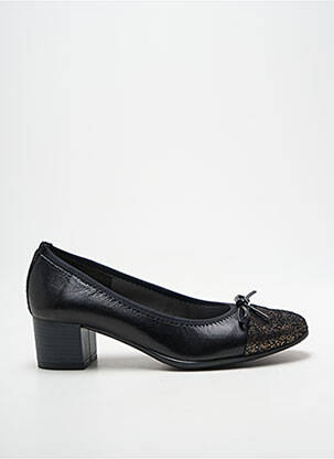 Pantofi cu toc țesătură satinată toc de 4 la 6 cm negru FOLIE'S femeie