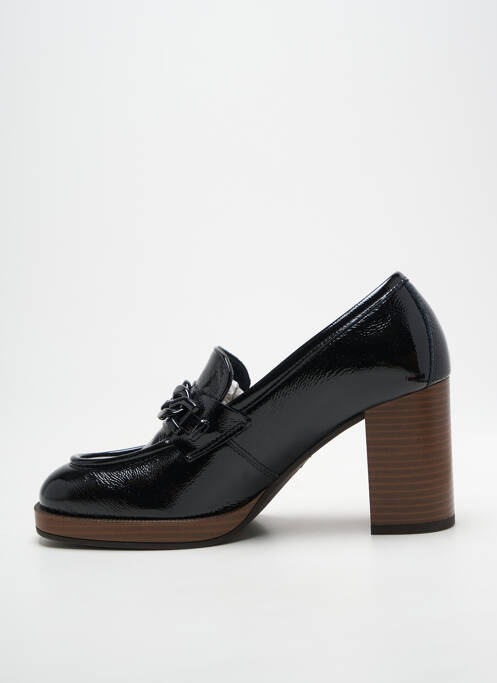 Mocasini efect șifonat toc de 7 la 9 cm negru NERO GIARDINI femme