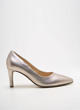 Pantofi cu toc material neted toc de 7 la 9 cm argintiu GABOR femme