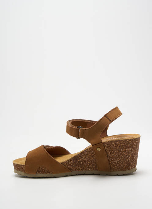 Sandale/pantofi decupați toc platformă toc de 4 la 6 cm maro DORKING femme