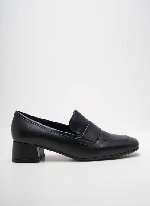 Mocasini țesătură satinată toc de 4 la 6 cm negru GABOR femme