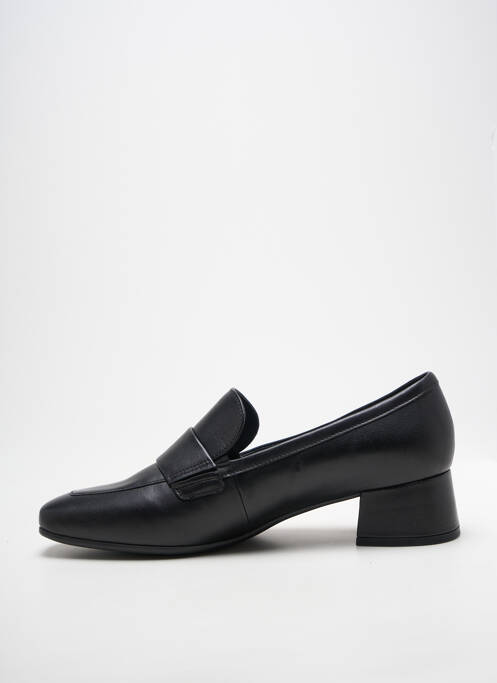 Mocasini țesătură satinată toc de 4 la 6 cm negru GABOR femme