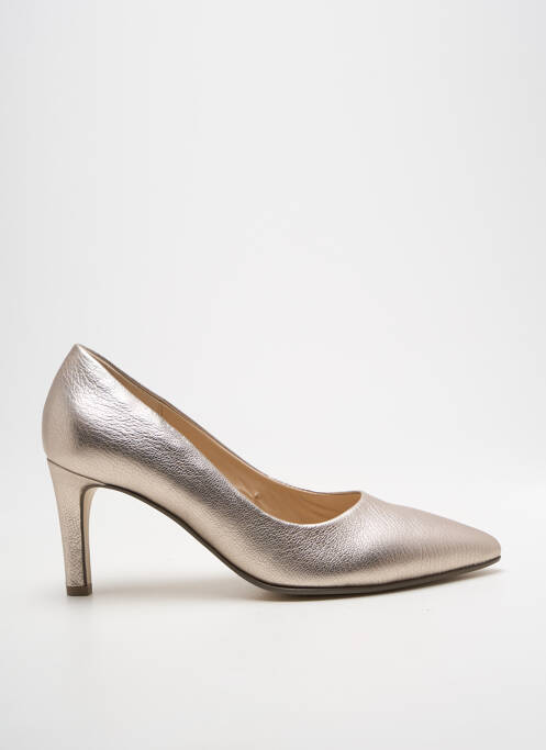 Pantofi cu toc material neted toc de 7 la 9 cm argintiu GABOR femme