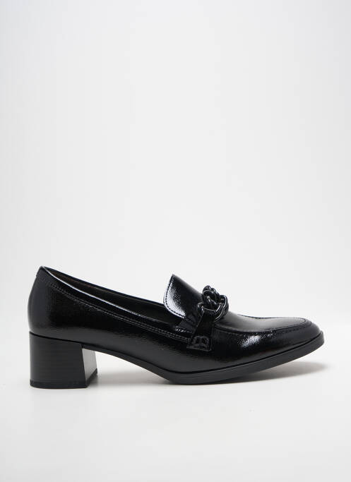 Mocasini efect șifonat toc de 4 la 6 cm negru GABOR femme