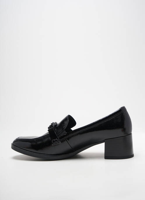Mocasini efect șifonat toc de 4 la 6 cm negru GABOR femme