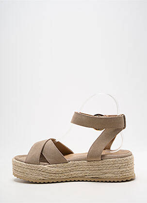 Espadrile platformă toc de 4 la 6 cm bej RAQUEL PEREZ femeie