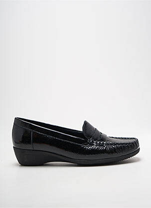 Mocasini efect șifonat toc de 4 la 6 cm negru ARTIKA SOFT femeie
