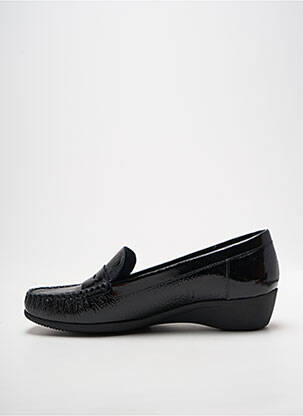 Mocasini efect șifonat toc de 4 la 6 cm negru ARTIKA SOFT femeie