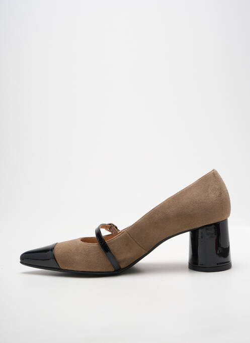 Pantofi cu toc închidere cu buclă(e) toc de 4 la 6 cm bej DANSI femme