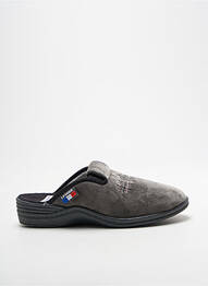 Papuci/pantofi de casă țesătură catifea toc plat până la 3 cm gri LA VAGUE femme