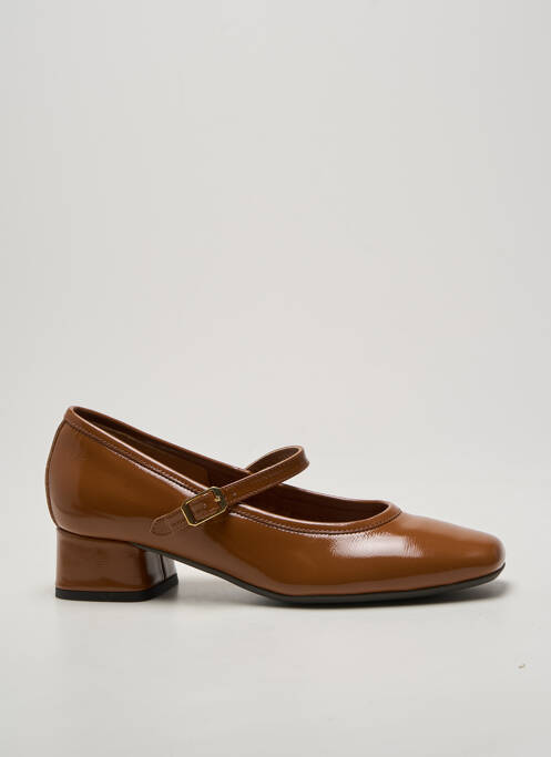 Pantofi cu toc închidere cu buclă(e) toc plat până la 3 cm maro REQINS femme