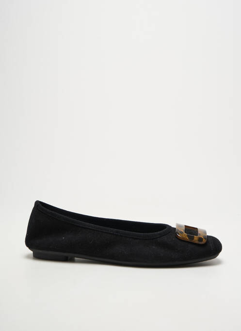 Balerine vârf pătrat toc plat până la 3 cm negru REQINS femme