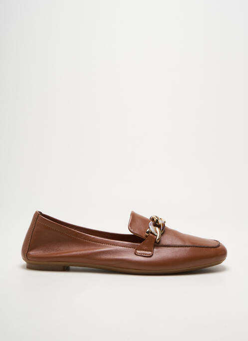 Mocasini vârf pătrat toc plat până la 3 cm maro REQINS femme