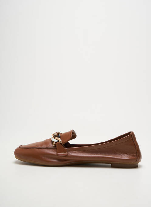 Mocasini vârf pătrat toc plat până la 3 cm maro REQINS femme