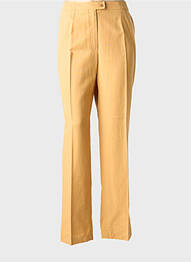 Pantalon drept țesătură poplin mărime normală galben FEDORA femme