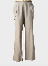 Pantalon drept țesătură poplin mărime normală gri CARNET DE BORD femme