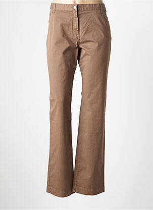 Pantalon drept țesătură poplin mărime normală maro ARMOR LUX femme